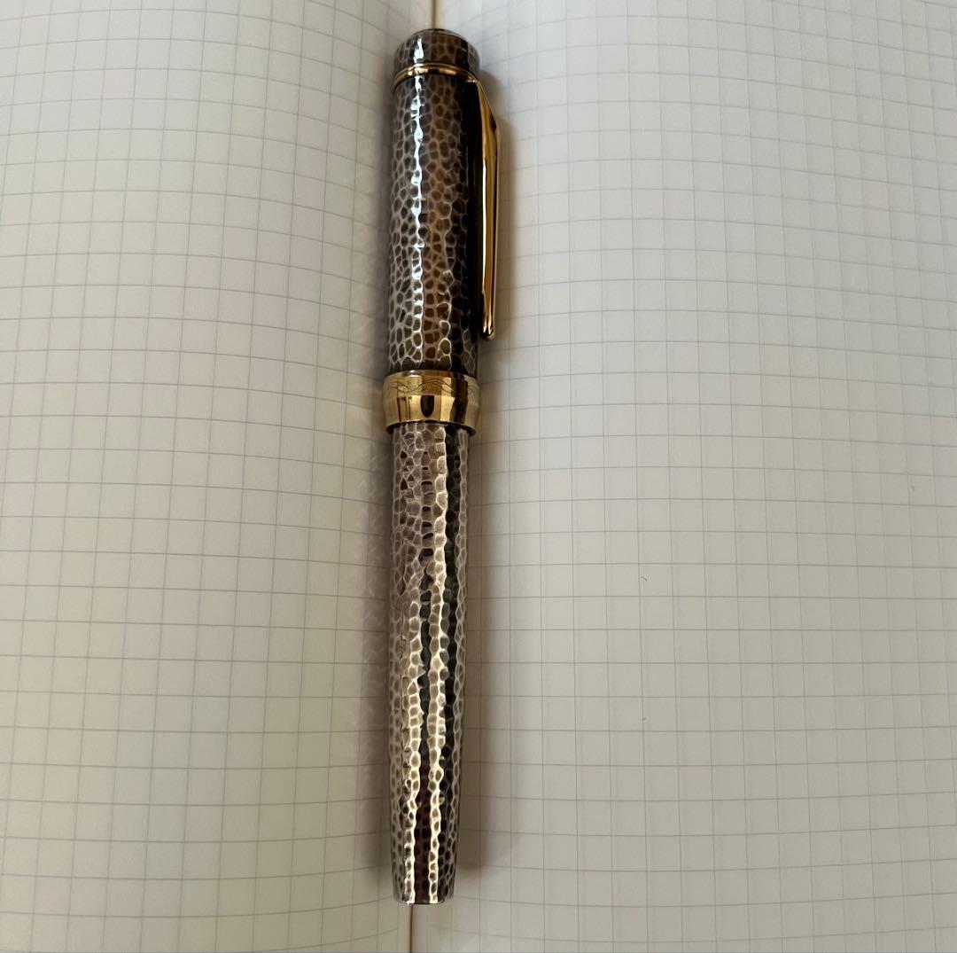 プラチナ万年筆　銀無垢　B 太字