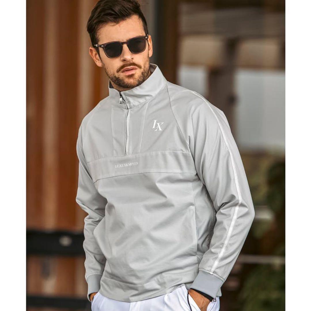 LUXE KAMPUS グレー ハーフジップジャケット Mサイズ 在庫SALE