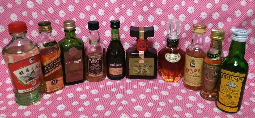 ✿ミニボトル ウイスキー & お酒、★古酒１０本セット★新品未開栓★