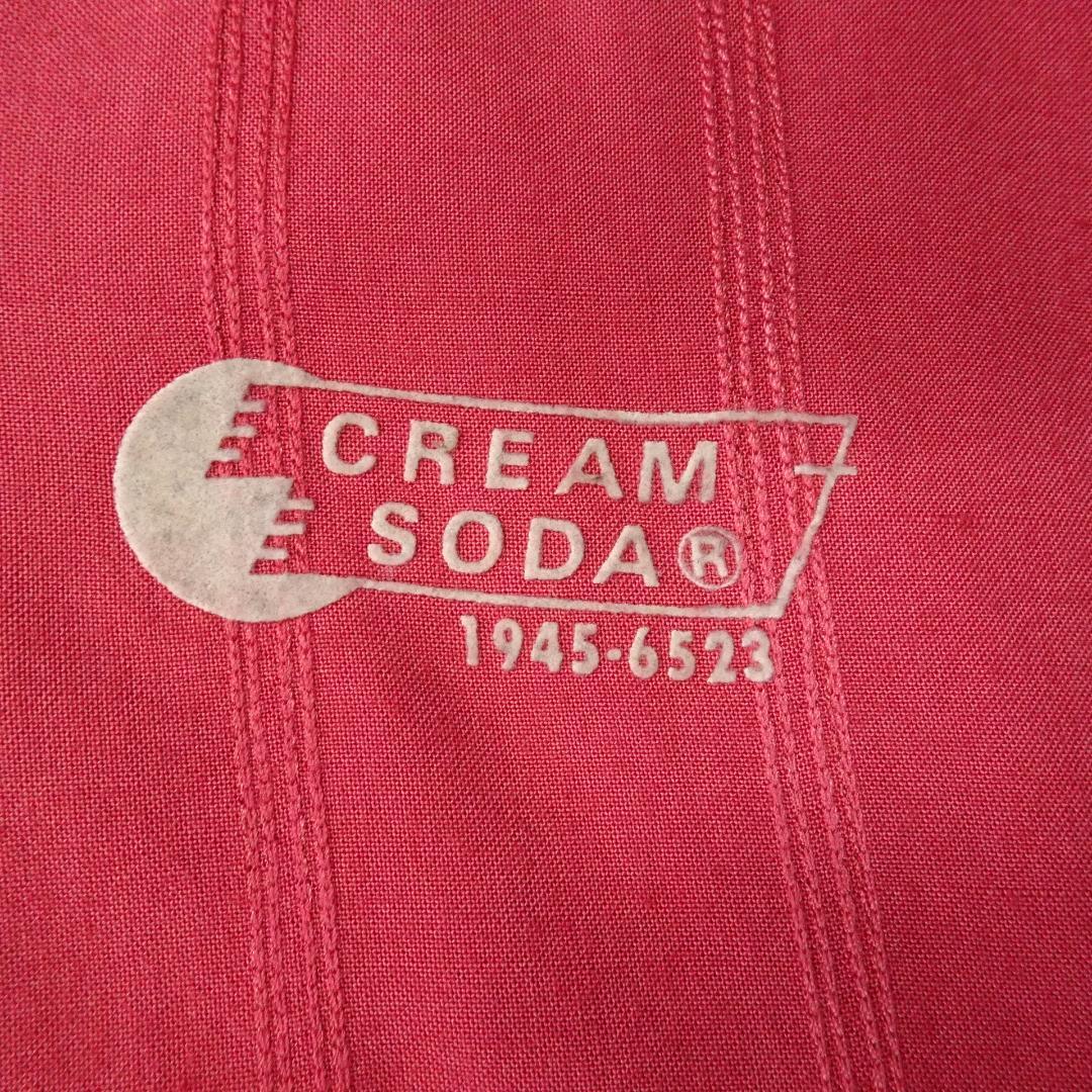 80s- CREAM SODA 半袖ボーリングシャツ 金タグ 刺繍 希少アイテム