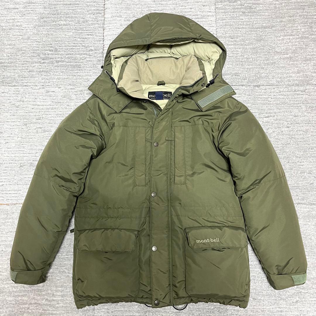 美品 希少レア モンベル ローガンダウンパーカ カーキ XSサイズ 旧モデル
