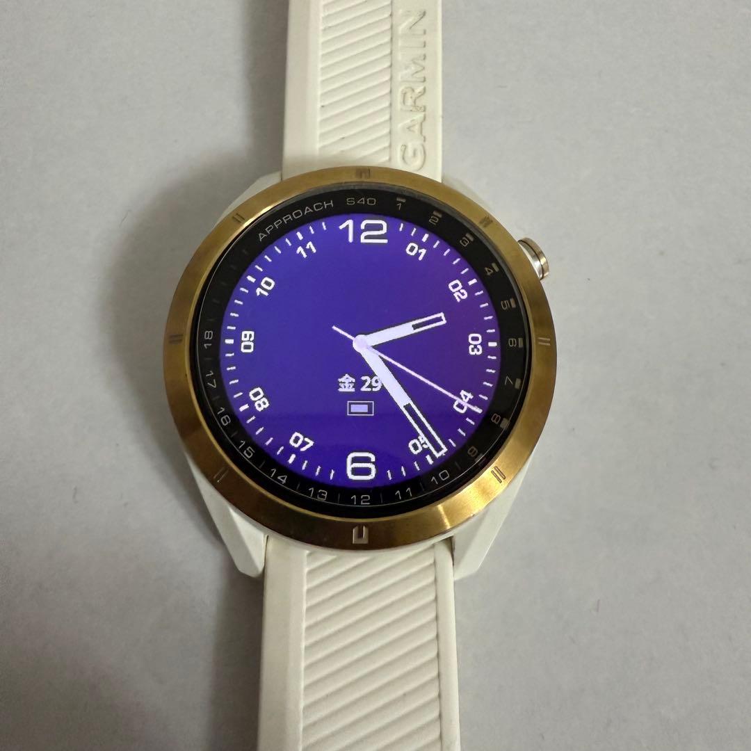 GARMIN APPROACH S40 GPSゴルフウォッチ　ホワイト　稼動品