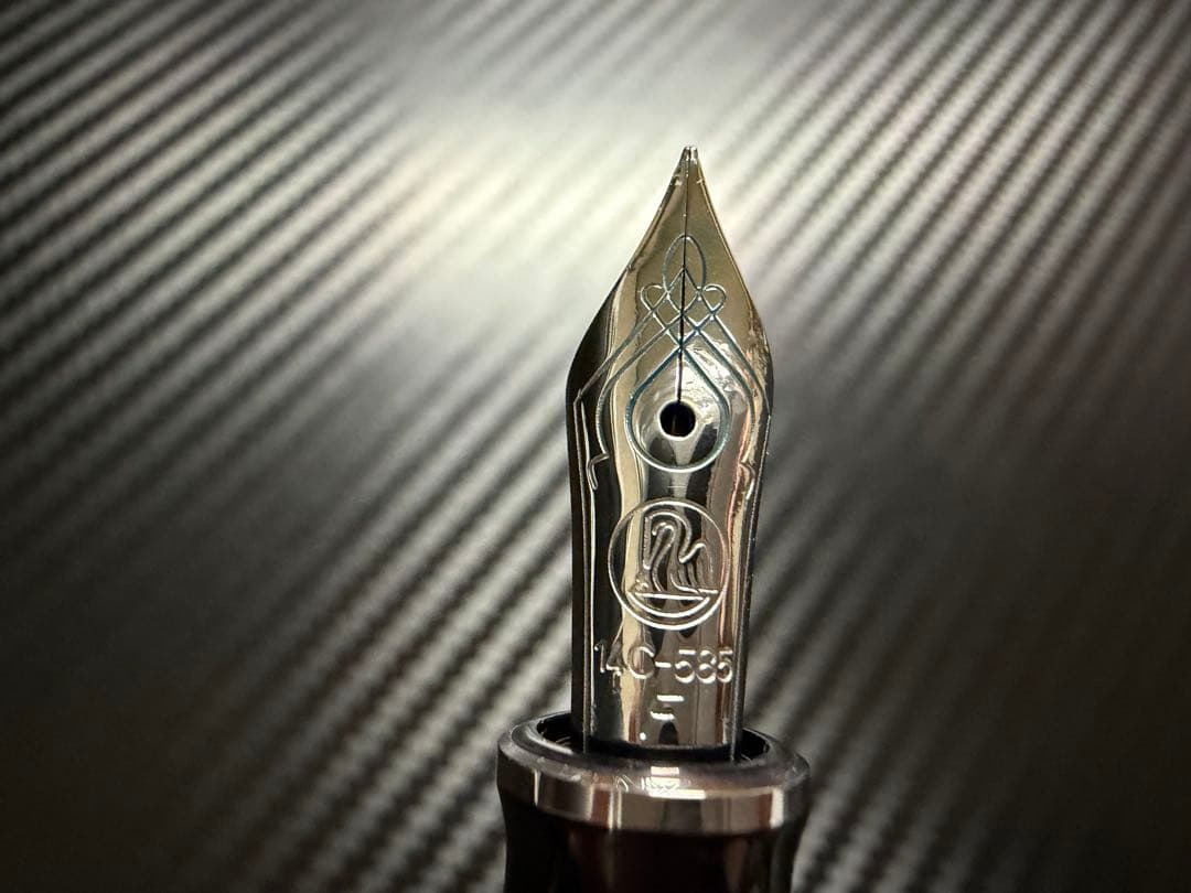 美品 ペリカン スーベレーン M405 青縞 シルバートリム F 細字 万年筆