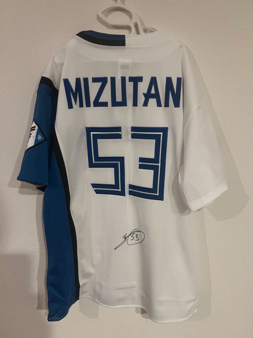 水谷瞬　ユニフォーム　サイン入り　プロコレ風