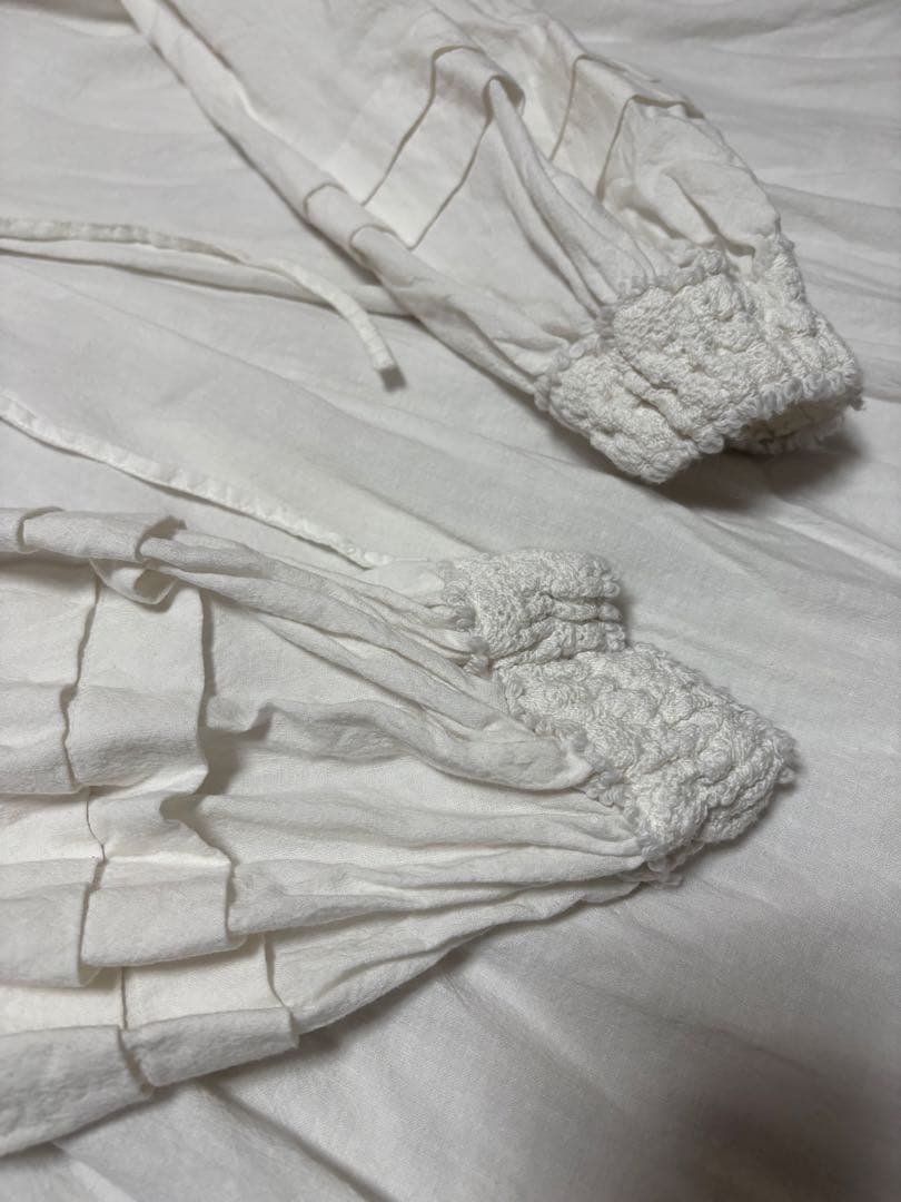 12月7日まで限定価格⭐︎【UpcycleLino】近江晒しレースワンピース