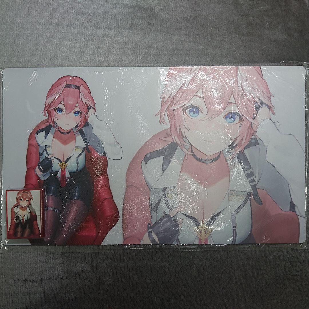 α1 ホロライブ 胸元&チョーカ&白背景 鷹嶺ルイ スリーブ&プレイマット