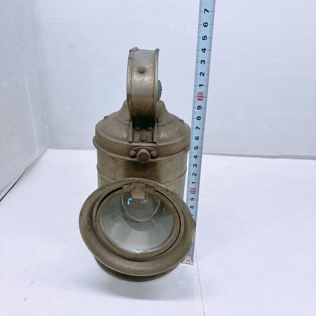 古い 鉄道用 カンテラ 合図灯 ランタン 金属製 レンズ付き 手持ち式 照明