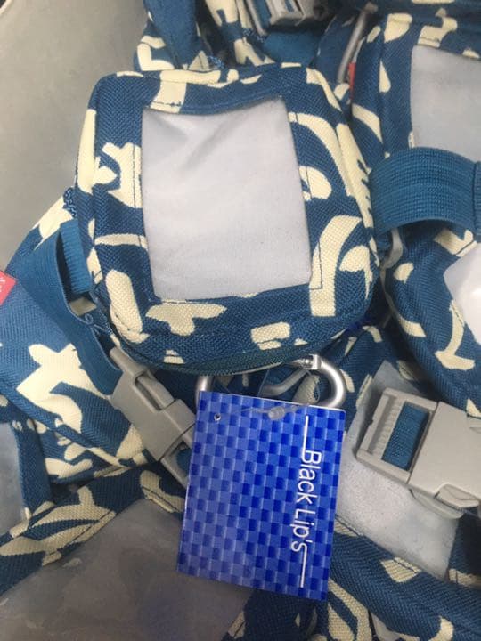 スノボー　チケットホルダー　Black Lip's いろは青2個　雪山　ネイビー