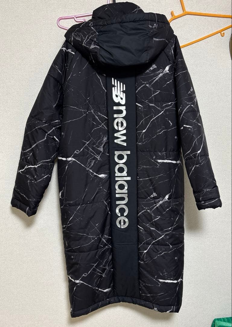 美品 new balance マーブルパターン ベンチコート Sサイズ