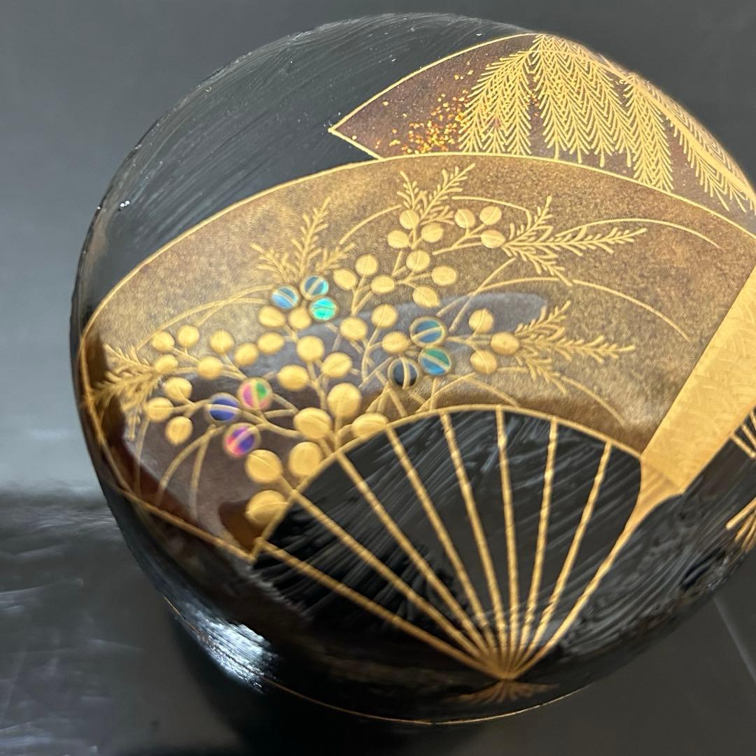 吉田華正　扇面流蒔絵大棗　茶道具懐石茶箱鵬雲斎坐忘斎淡々斎即中斎七事式水指棗茶碗