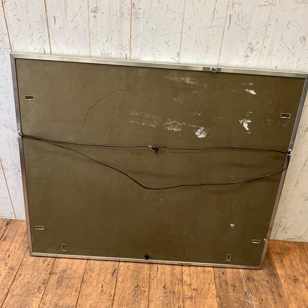 昭和レトロ 湧光 赤富士 絵画 色紙 アート 壁掛け 壁飾り 額装 額縁 額入り