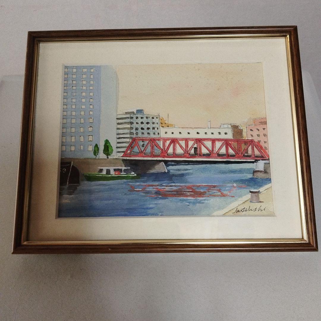 絵画、横浜風景。