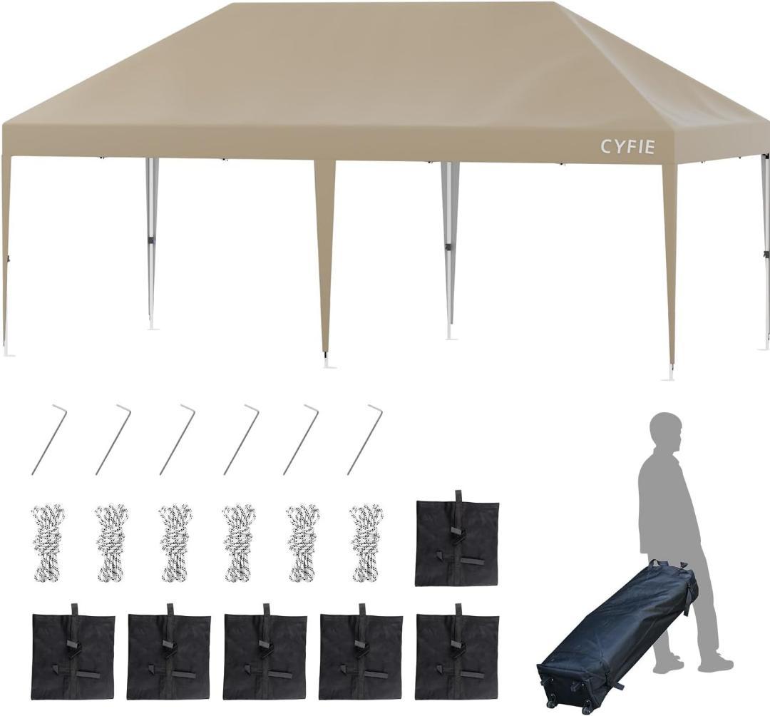 タープテント 3m x 6m カーキ