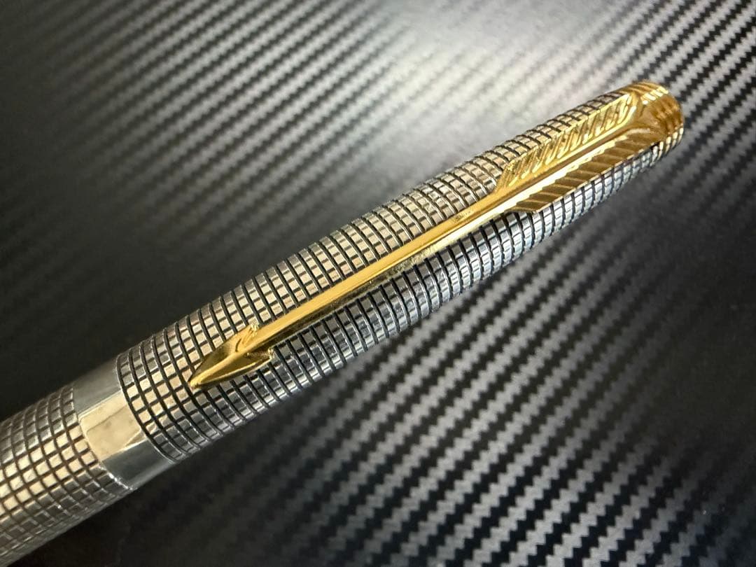 極美品 パーカー 75 シズレ XF 極細字 万年筆 スターリングシルバー