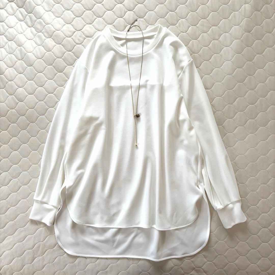 【極美品】BEARDSLEY Tブラウス FREEサイズ　ホワイト