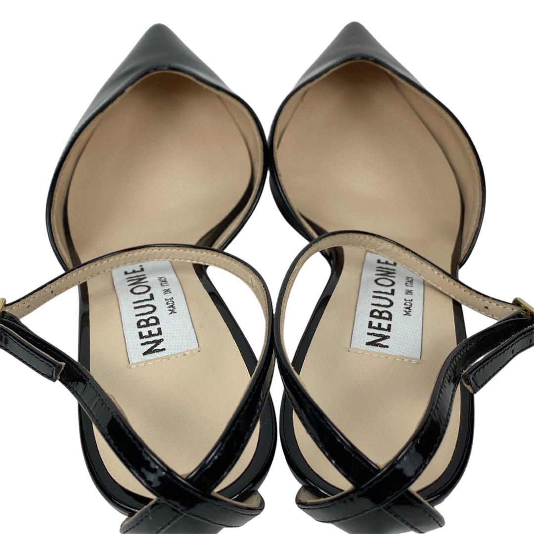 ✨未使用品✨ネブローニ　アンクルストラップ　パンプス　ミュール　黒　24cm