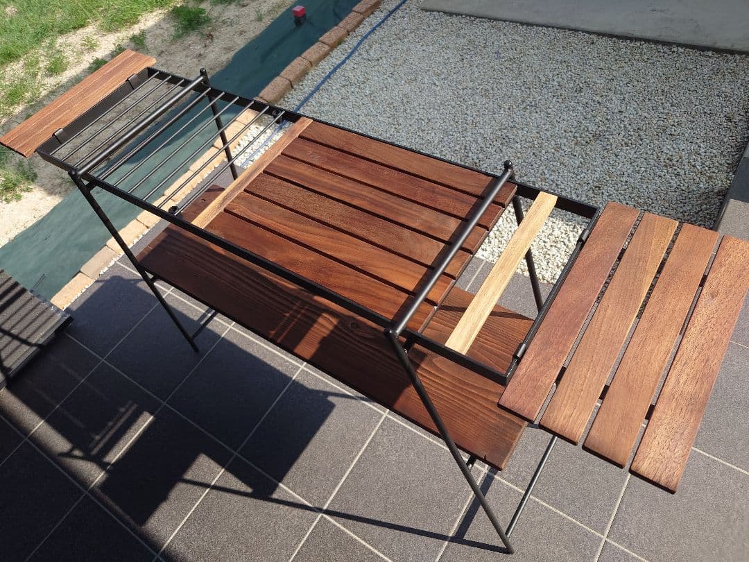 h＆o キッチンテーブル ヴォールナット 収納袋付き