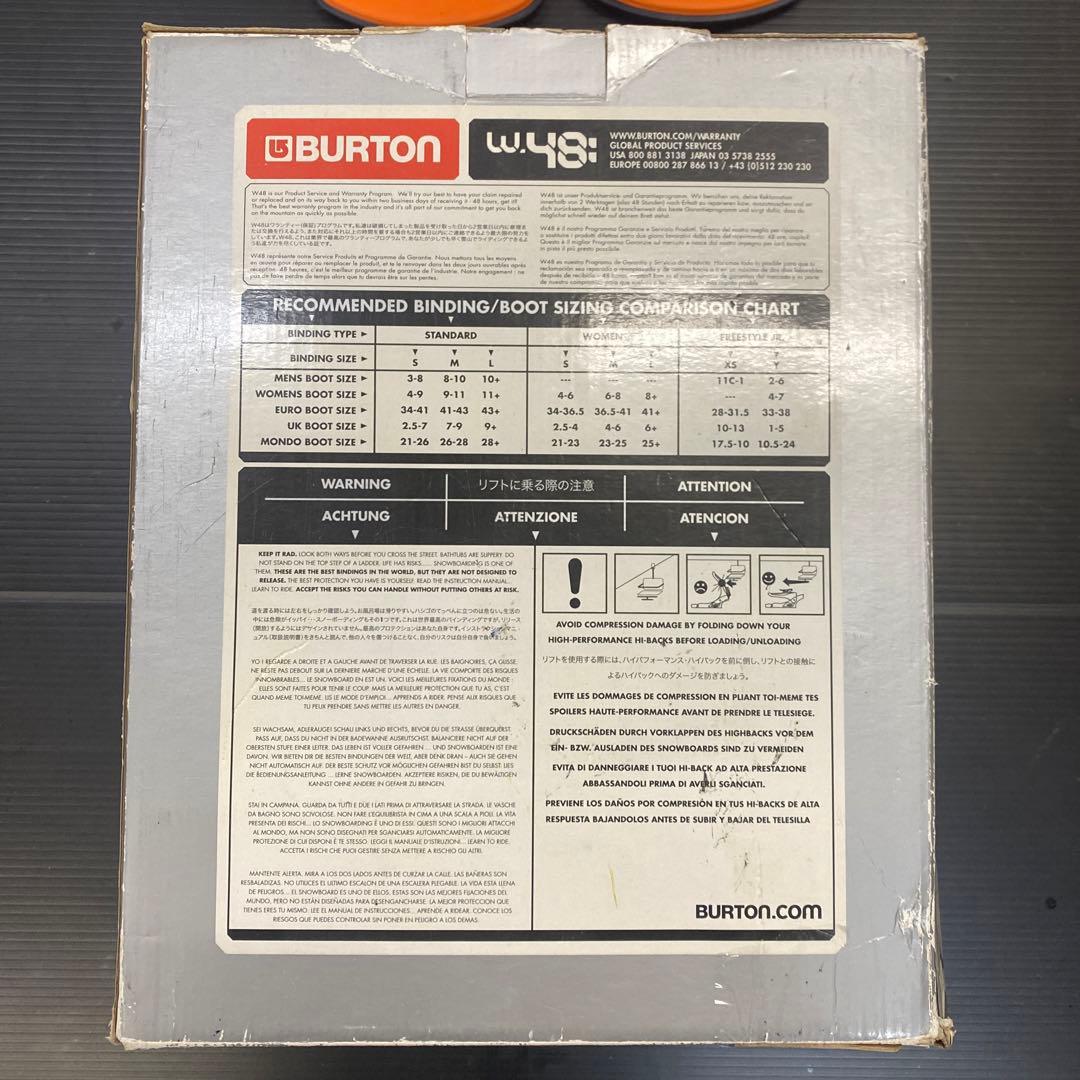 Burton バートン　スノーボードビンディング ネイビー/オレンジ