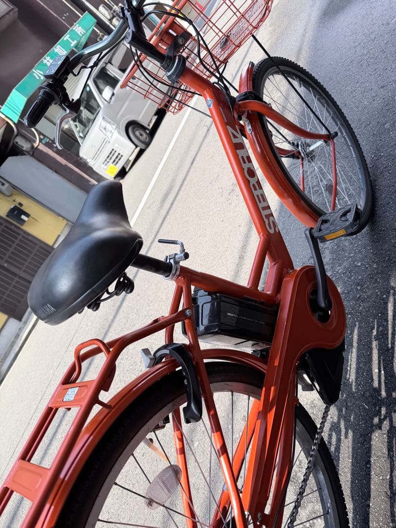 大阪府　ブリヂストン　 電動アシスト自転車 オレンジ