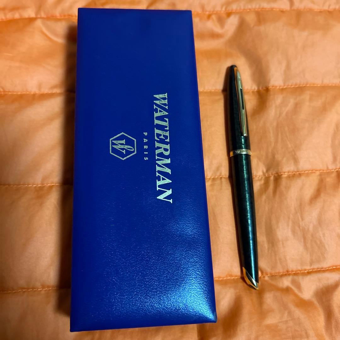 d*9様 WATERMAN 万年筆 黒 専用ケース付き、金18K