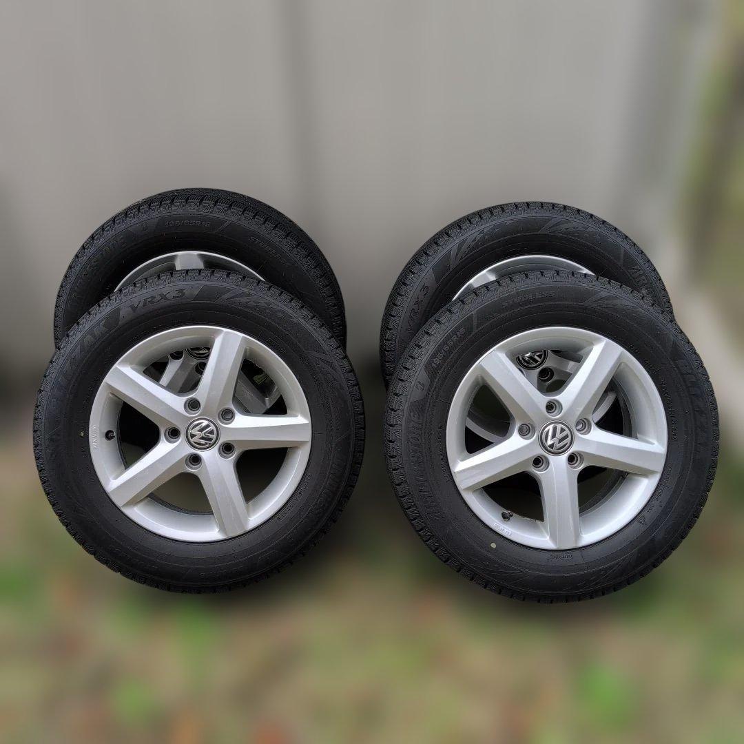 VW 純正ホイール Aspen 15インチ スタッドレス装着