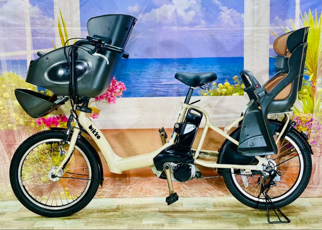 超人気！ビッケ⭐️13AHブリヂストン子供乗せ電動アシスト自転車 Y2263