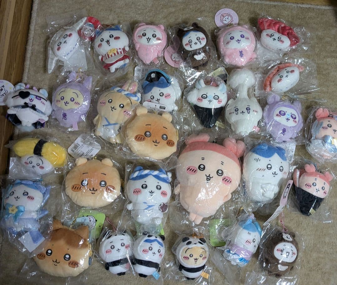 新品ちいかわマスコット、ぬいぐるみ 29個まとめ売り