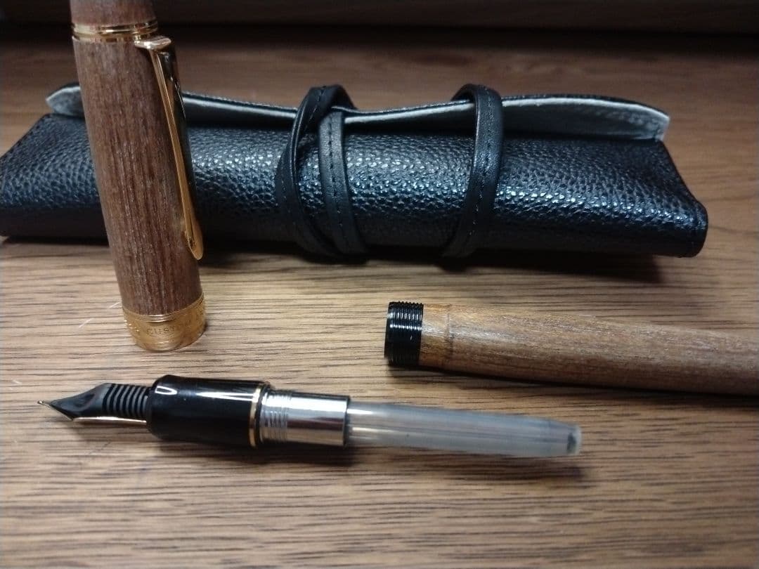 パイロット万年筆カスタム 槐 エンジュ モクメ　18K-750 15 F