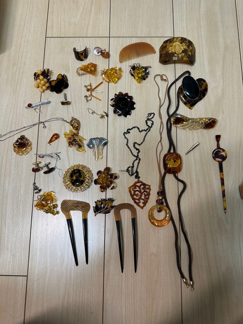 鼈甲　べっこう等まとめ　純銀アンティーク