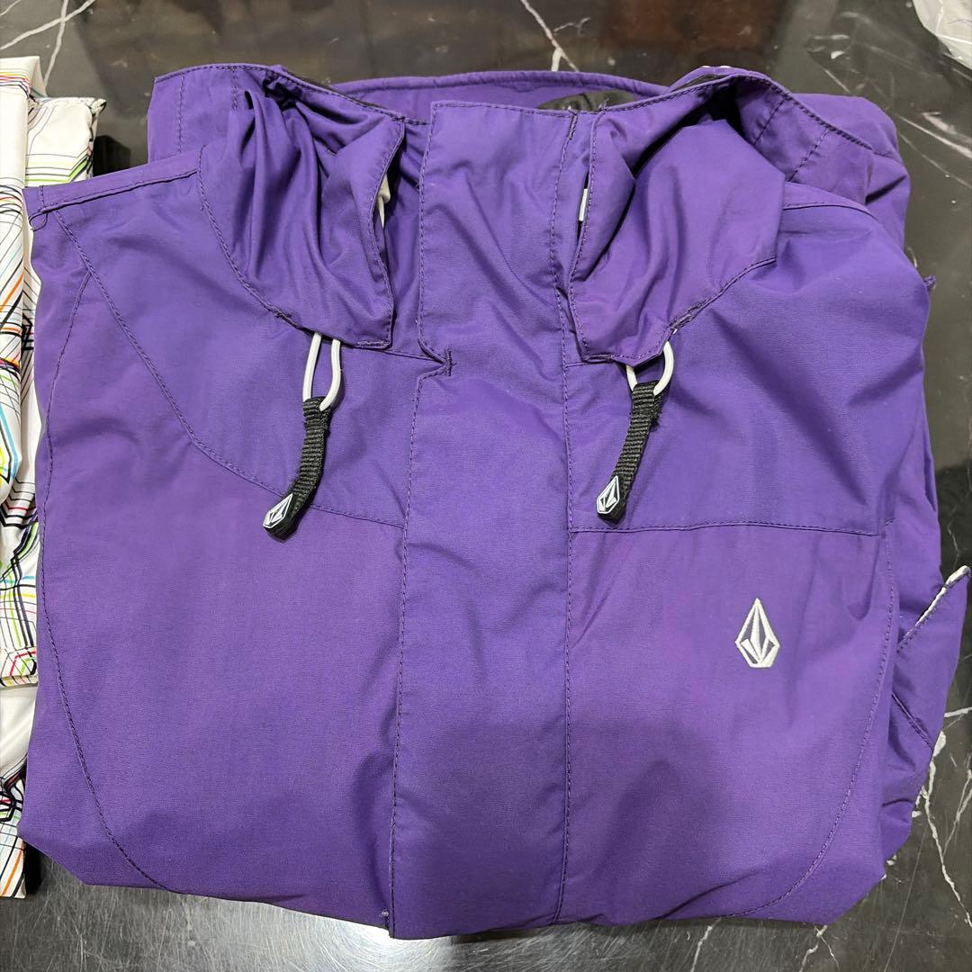 ボルコム スノーボードウェア上下セット M相当 10k Nimbus 紫×総柄