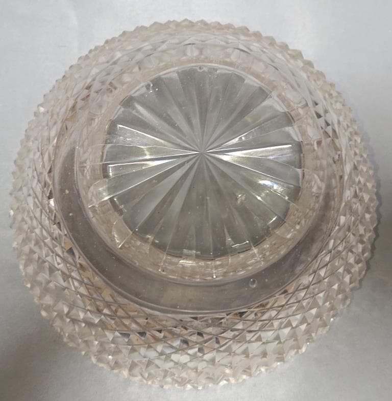 名家蔵出　江戸期　江戸切子鉢　6寸　保証