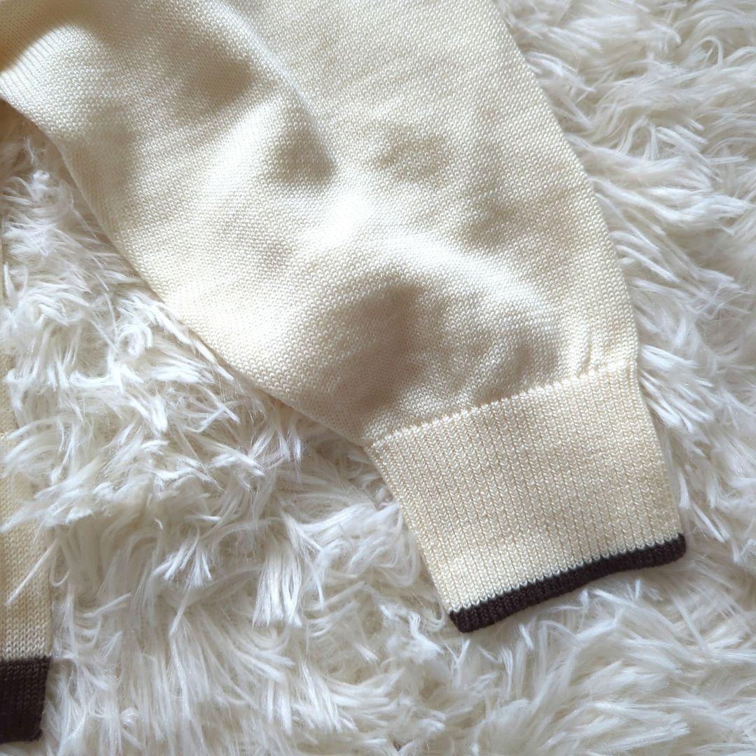 新品☆マンシングウェア　ゴルフ　ニット　24000円　襟が外せる　キリン刺繍　L