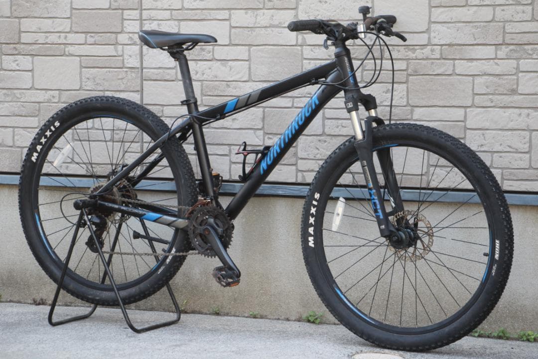 引き取り限定♪NORTH ROCK♪前後ディスクブレーキ♪お手軽マウンテンバイク