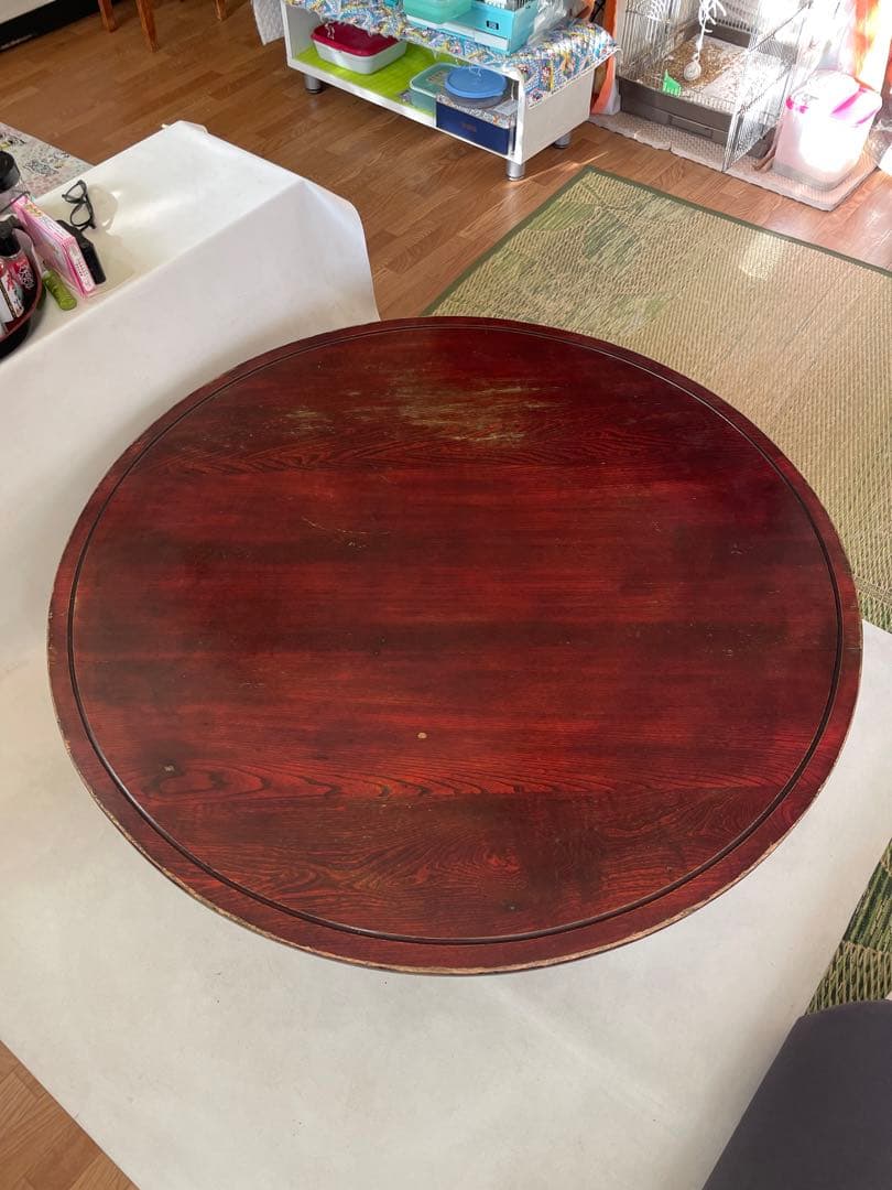 昭和の食卓 天然木 ちゃぶ台 丸テーブル 円卓 和を演出 直径 102.5㎝