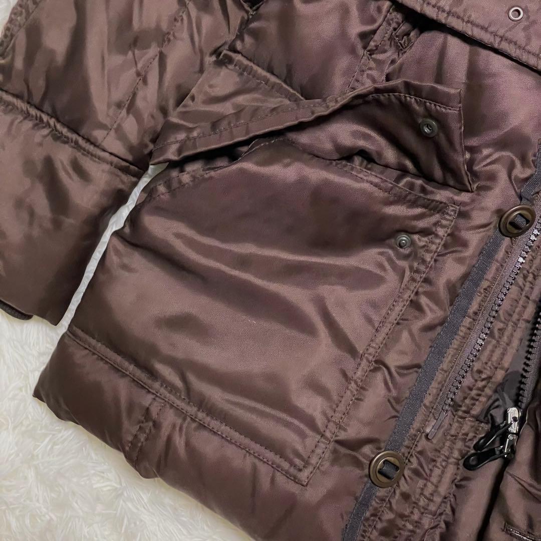 極美品 バーニーズニューヨーク ダウンジャケット イタリア製 ダークブラウン