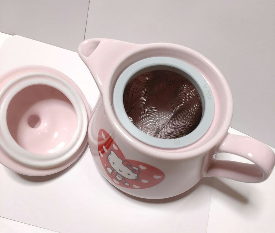 ハローキティ 食器セット■ティーポット/カップ &陶磁器製カップ& 醤油差し