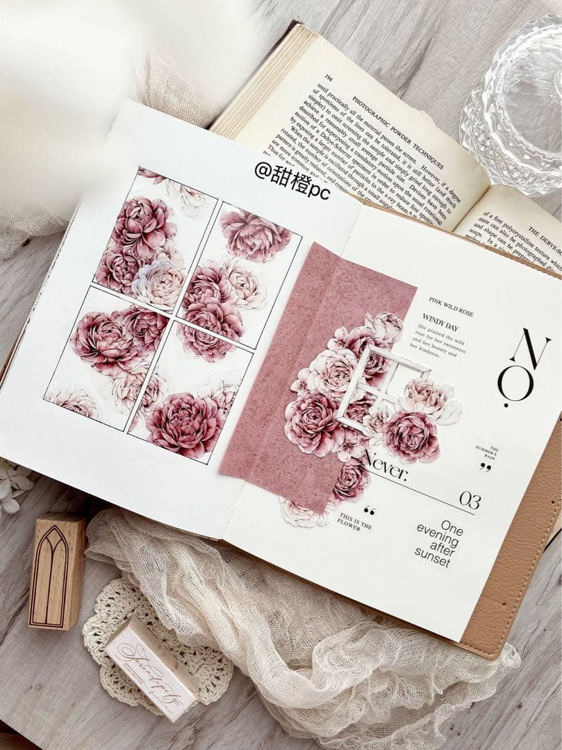 壹洱原创《胭脂窗》海外マスキングテープ　マステ 【1781】