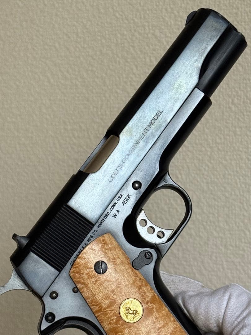 ブルーイング WA コルト M1911A1 ガバメント 木製グリップ ガスガン