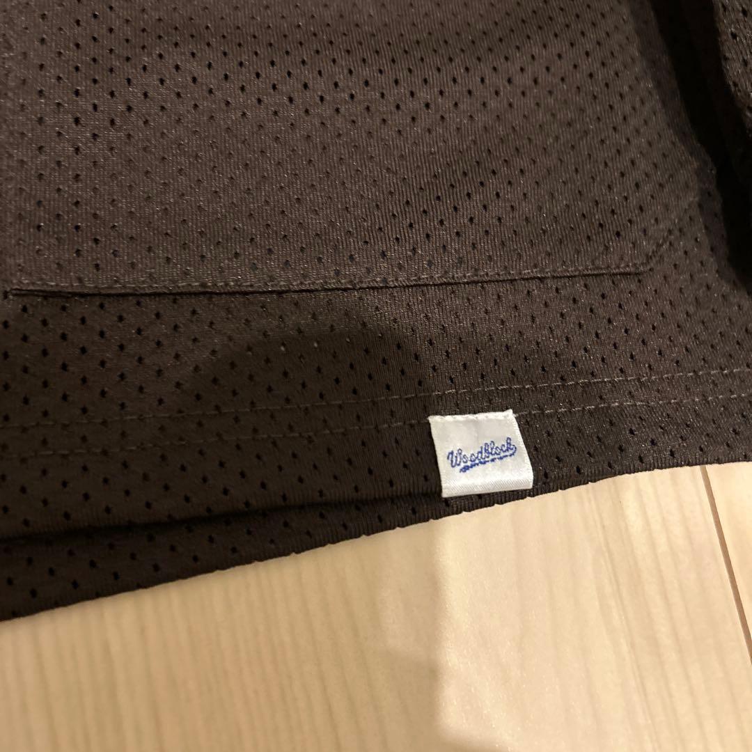 シャツ WOODBLOCK MESH FOOTBALL LS SHIRT BROWN