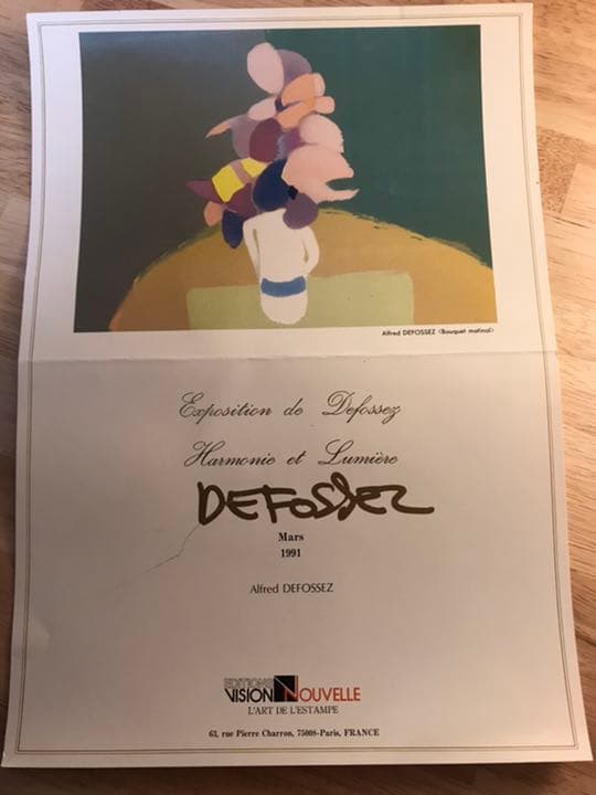 Alfred Defossez 直筆サイン