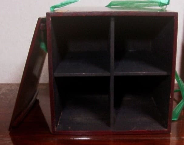 京焼・清水焼　二代 高木岩華作　赤絵古式模様小鉢　共箱　古物。