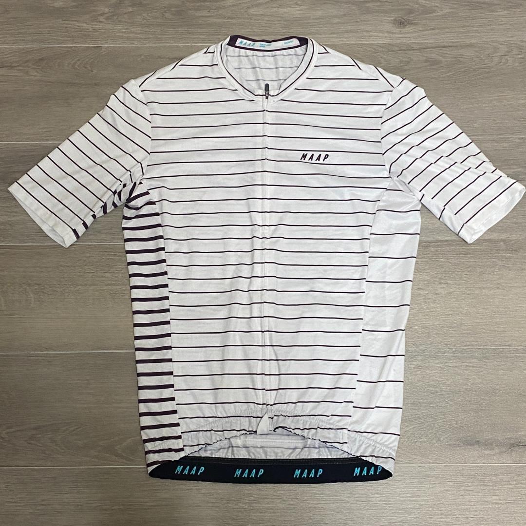 【美品】 チームフィット M 白ボーダー ジャージ