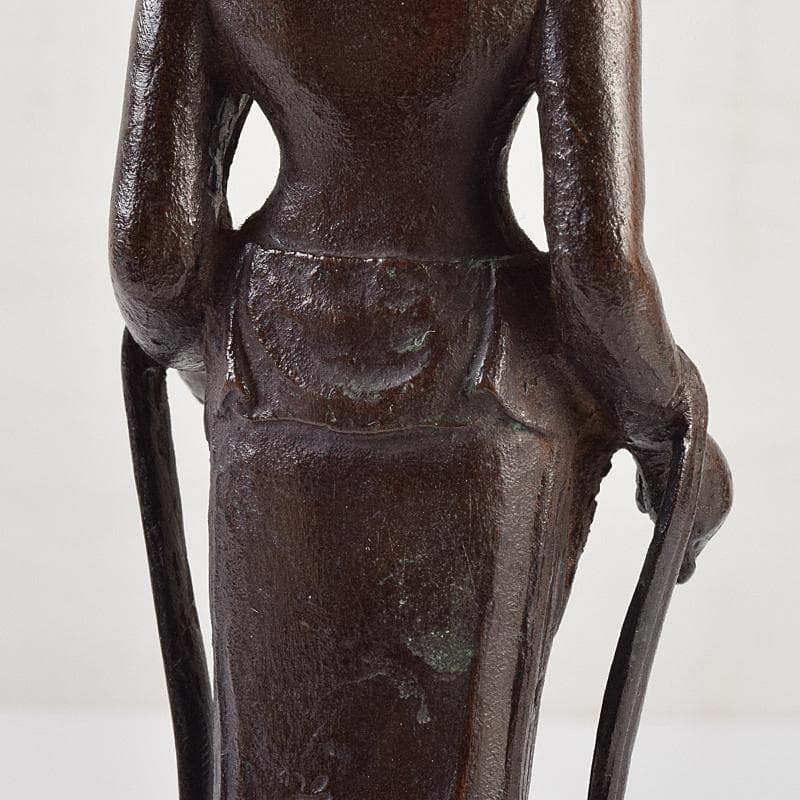 仏教美術　杉浦藤太朗作　ブロンズ　聖観音像　仏像　置物　共箱　D　R9514