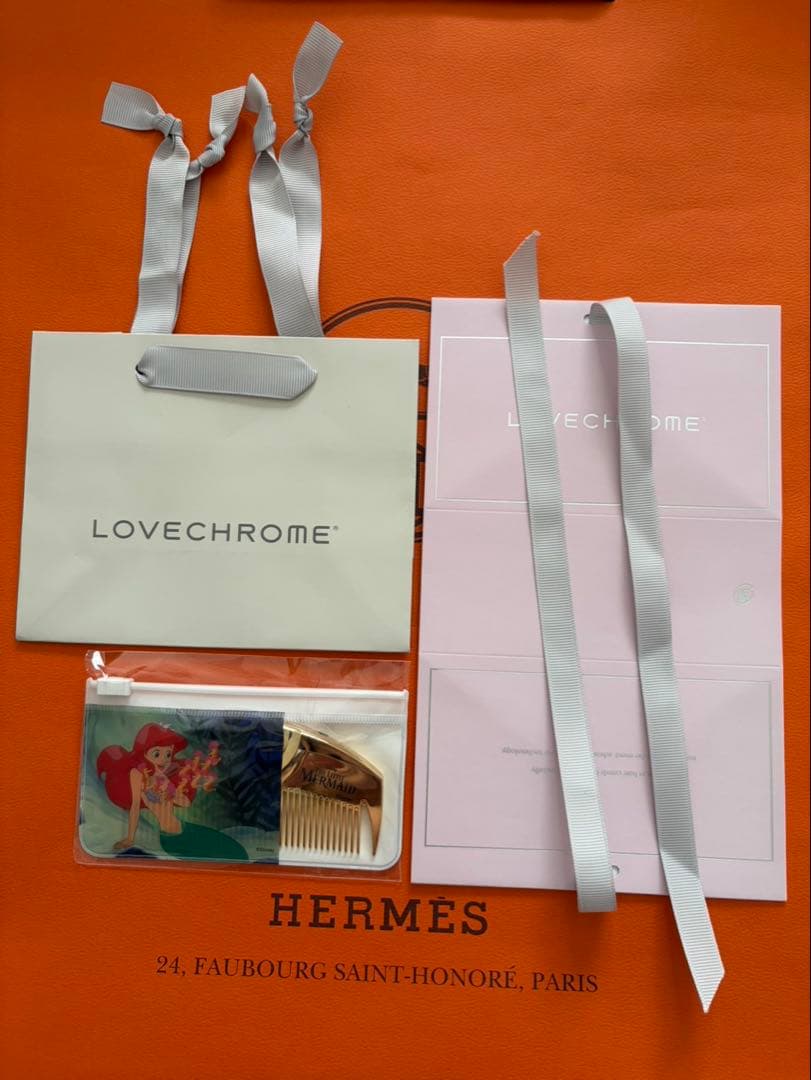 【新品希少】ラブクロム　ディズニーリトルマーメイドK24GPツキゴールド コーム