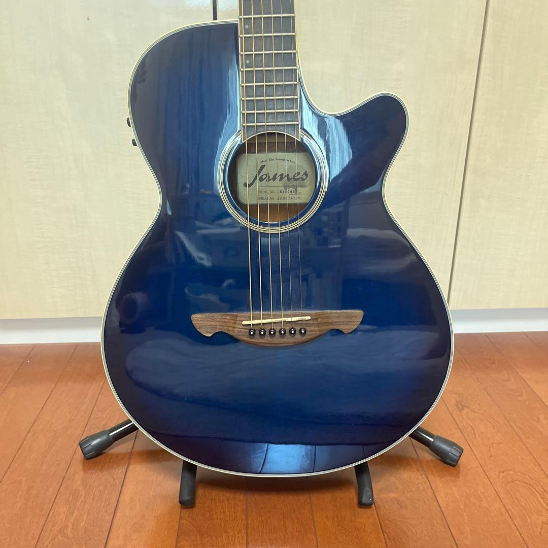 【1万値下げ！】james アコースティックギター　ブルー ギター