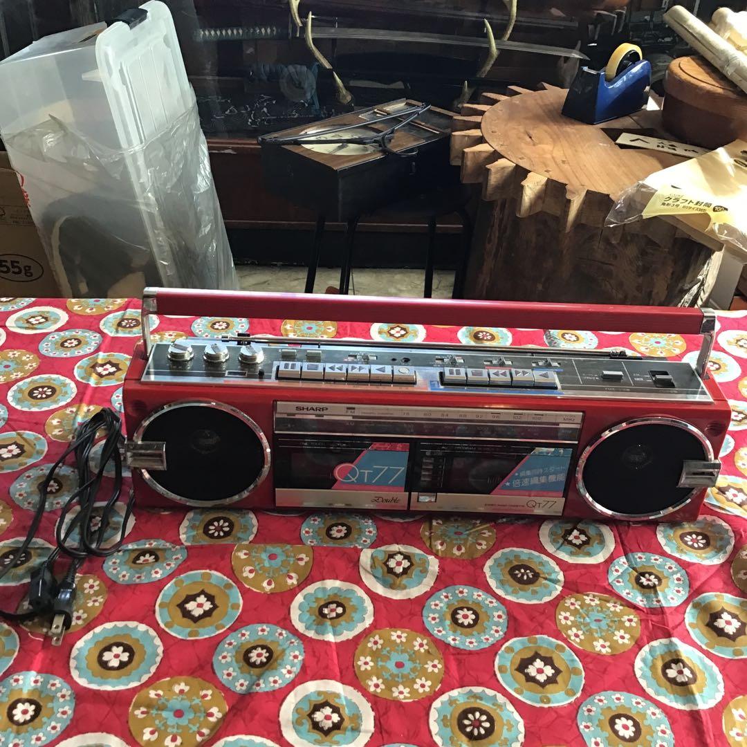 SHARP QT77R ラジカセ