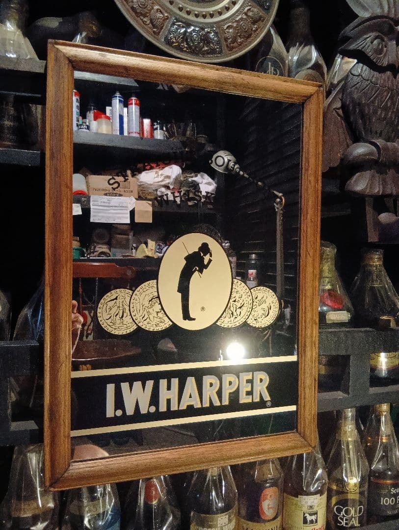 非売品　ノベルティ　1980's　i.w.harper　ウッド　パブミラー