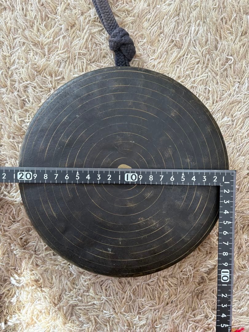 金属製打楽器　ゴング　ドラ　銅鑼　アンティーク