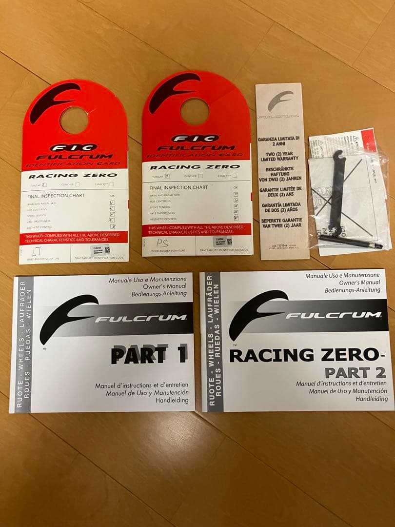 Fulcrum Racing Zero チューブラーホイール前後セット（11s）
