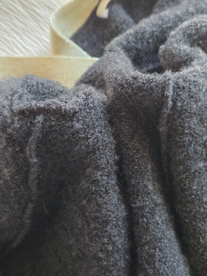 ルネ　リボン　パール　カーディガン　34 グレー